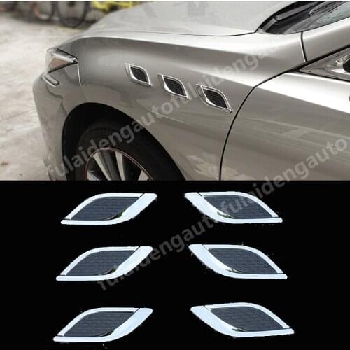 6pcs Auto Decor Car Air Flow Vent Side Fender Grill For Lexus UX RX NX ES CT IS NX300h NX200t 2015-2020 Car Accessories