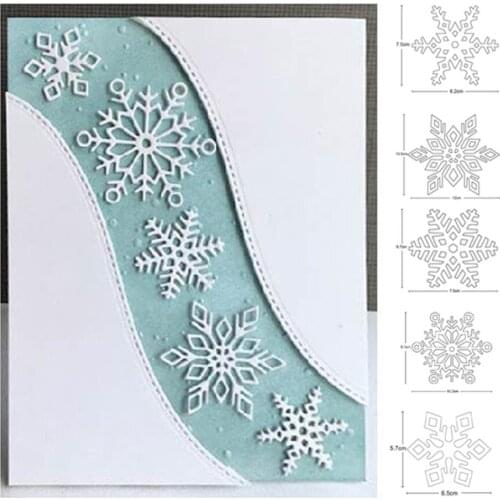6 Styles Snowflake Cut Dies Christmas Metal Cutting Die Stencil Die Cut for DIY Scrapbooking Album Paper Card Embossing 2020 New