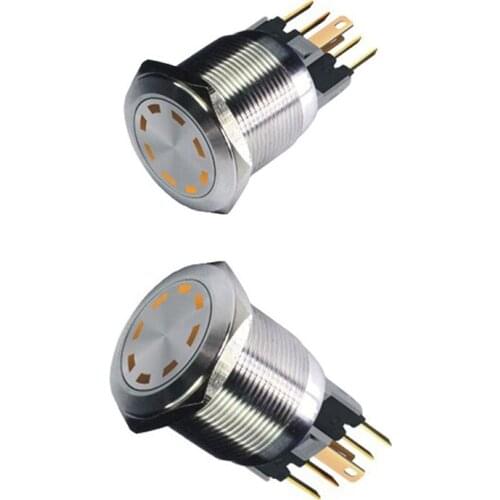 ABBEYCON small amount latching function 22MM multipoint LED ip67 led metal push button switch multipoint light switch