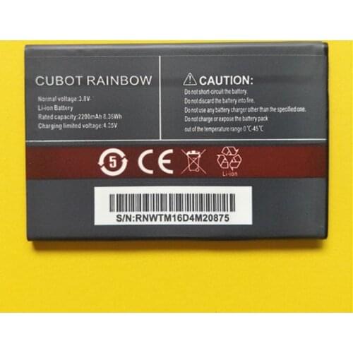 AZK 100% New for Cubot Rainbow Battery 2200mAh Replacement For Cubot Rainbow Smart Phone