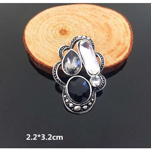 Free Shipping Wholesale 22mm 30pcs/lot Rhinestone Flatback Button For Hair Flower Wedding Invitation HAZH027