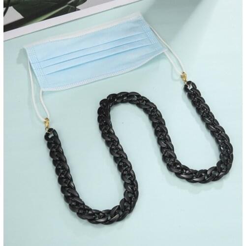 Face Mask Chain Women Men Acrylic Glasses Chain on the Neck Chic Sunglasses Lanyards Eyeglasses Accessories Mask Necklace