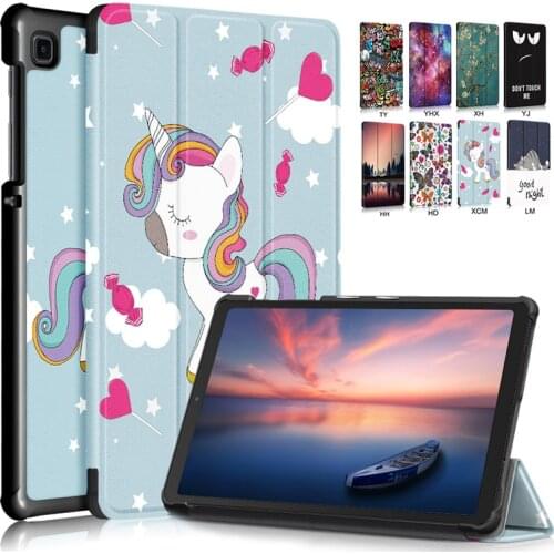 Colorful printed case For Samsung Galaxy Tab A7 Lite 8.7 2021 SM-T220 SM-T225 Slim Magnetic Folding Stand PU leather Cover