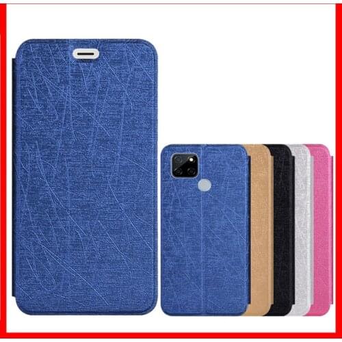 Flip Case for OPPO realme q2i Luxury Leather Protective Case Realmeq2i RMX2200 Phone Cover For OPPO Realme V3 RealmeV3 back case