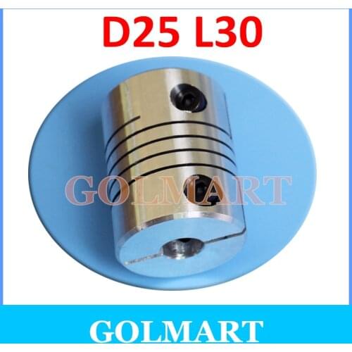 3pcs flexible Shaft Coupler Flexible Coupling Stepper Motor Coupler D25 L30 5 6 8 10 6.35 12 12.7 mm