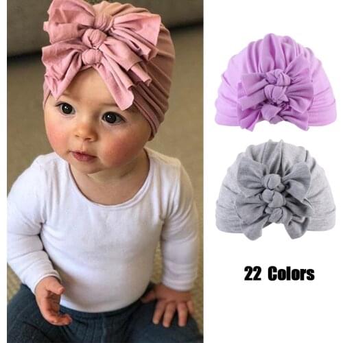0-24 Months Toddler Baby Headwear Newborn Baby Winter Warm Headwear Hat Baby Boy Baby Girl Bow Hat Cute Caps for Children