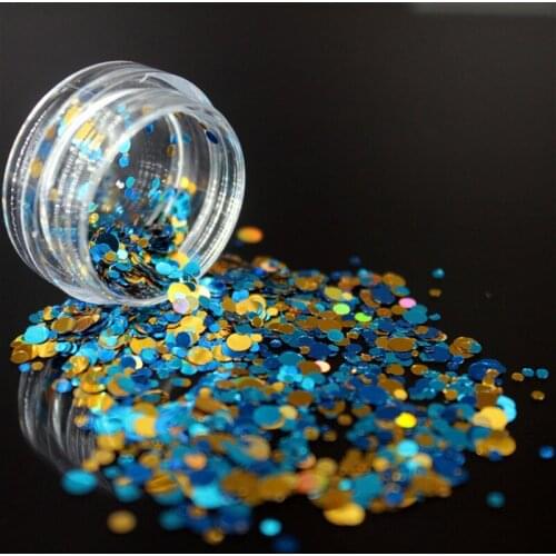 1pcs Deep Blue Sequins Craft Toys Fimo Slices Addition Charms Fluffy Slime Supplies Clear Nail Craft Toys