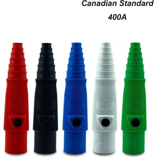 5PCS R-LOK 400A Male Plug Set American Standard Single Pole Power Connector Highly Insulated Housing 5 Colours
