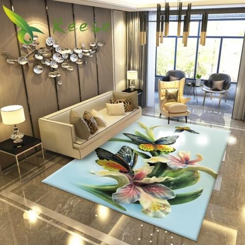 Alibaba Hot Sale Modern Art Soft Color Floral Japanese Carpet For Livingroom Bedroom Parlor Non-slip Antifouling Factory Supply