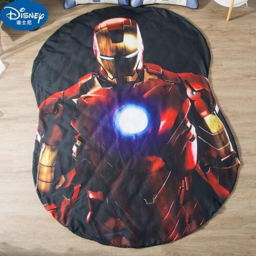 New Disney Avengers Summer Blankets Thin quilt Iron Man Spider-Man Bedding Children Boy Adult Home Bedroom Decoration Gifts
