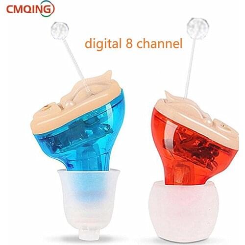 Mini 8 Channels Hearing Aids Audifonos Inner Ear CIC Hearing Device Digital Adjustable Sound Amplifier Micro Wireless Ear Aid
