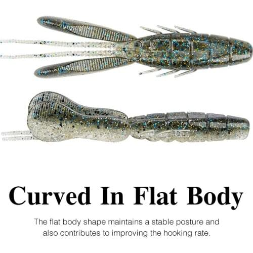 TSURINOYA 10PCS Fishing Lure 50mm 0.6g 70mm 1.2g Soft bait Fishing bait Soft insect Artificial Pike Bait