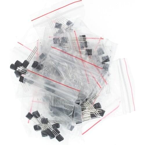 Transistor Assorted Kit (TO-92) 18kinds*10pcs=180pcs 2N2222 S9013 S9014 S9015 S9018 S8050 S8550 5551 5401 2N3904 2N3906 C1815