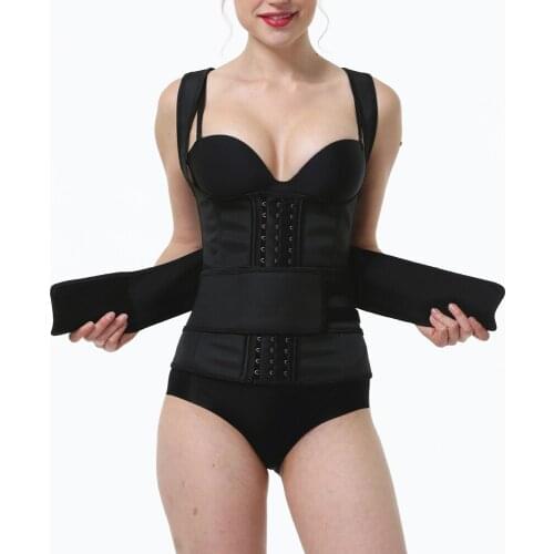 Neoprene Sauna Sweat Waist Trainer Corset Trimmer Latex Vest for Women Weight Loss Waste Cincher Body Shaper Slimmer Faja Girdle