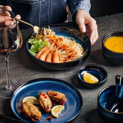 Nordic Light Luxury Ceramic Bowl Tableware Household Kiln Change Dishes Creative Simple Dishes Rice Enamel Bowl Cute Salad Bowl