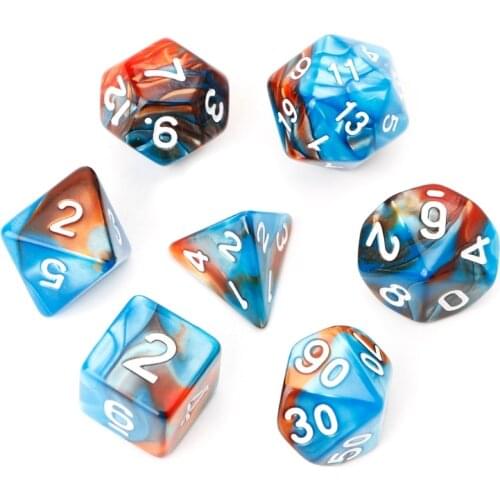New 7pcs/Set Acrylic Polyhedral Dice For TRPG Board Game Dungeons And Dragons D4-D 202020