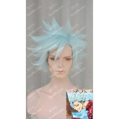 Anime The Seven Deadly Sins Foxs Sin of Greed Ban Cosplay Wigs Heat Resistant Synthetic Hair Wig + Wig Cap