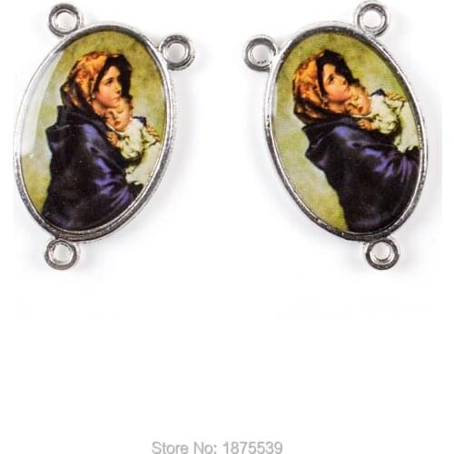 Madonna of the Street Rosary Centerpiece Two Side Same Photo