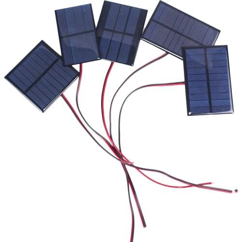 1PCS 4V 5V 5.5V Solar Panel With 30CM 100CM 200CM Wire Mini Solar System DIY For Battery Cell Phone Charger