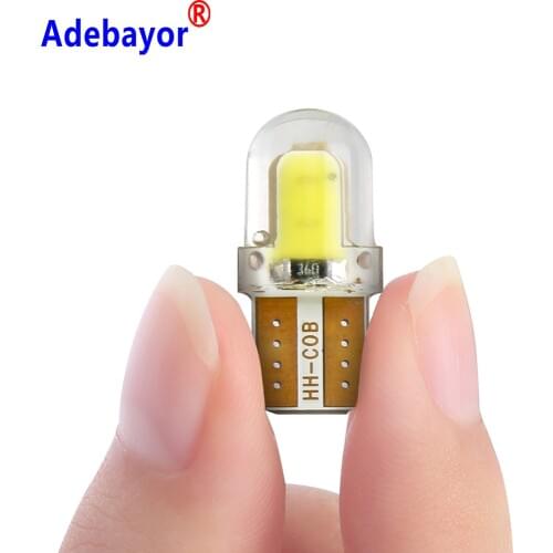 10pcs LED W5W T10 194 168 W5W COB 8SMD Led Parking Bulb Auto Wedge Clearance Lamp CANBUS Silica Bright White License Light Bulbs