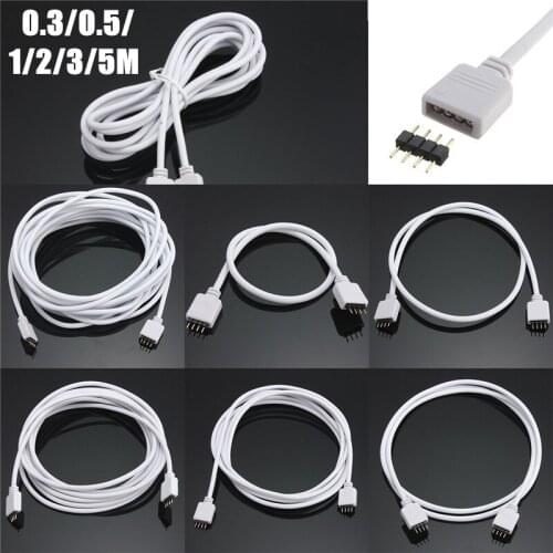 30/50/100/200/300cm 4Pin Female Light bar extension Wire Extension Wire Cable Cord Connector LED Strip Light And Male Plug