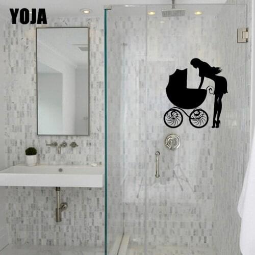 YOJA 29x27.6CM Home Bedroom Mom Pattern Wall Sticker Bathroom Glass Decoration G2-0091