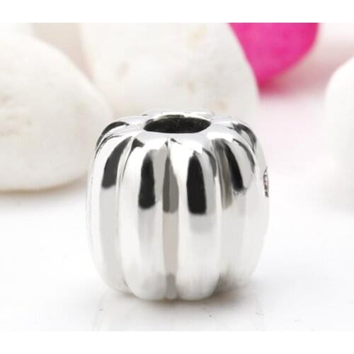Simple 925 Sterling Silver Shimmering Pumpkin Shape Charms Bead Fit Original Bracelets jewelry for Women Gift