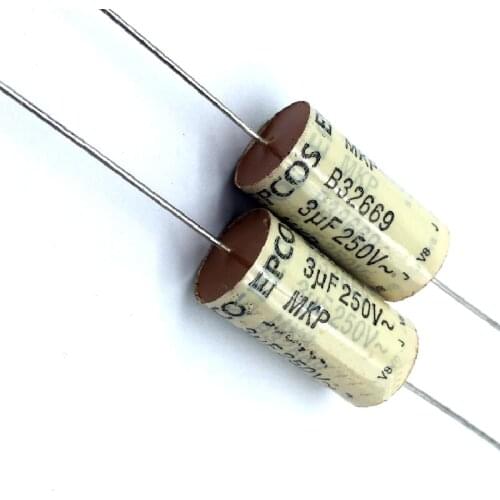 100% New and original 10PCS CBB Thin Film Capacitor MKP 3UF 305 3.0 UF 250V Axial Audio