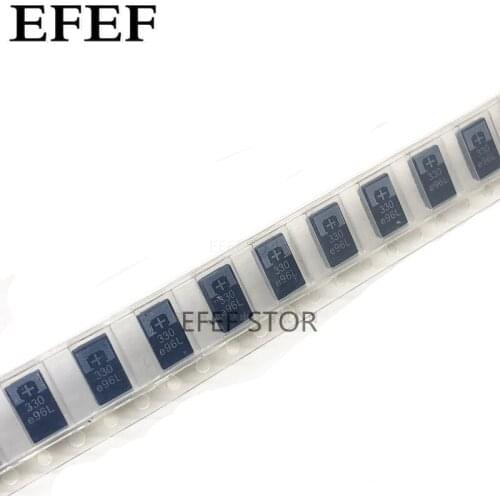 5-10-20piece) 100% New 2R5TPE330M9 330UF 2.5V 330 SMD Tantalum Capacitors Polymer POSCAP Type D ultra-thin 7343 D7343 Original
