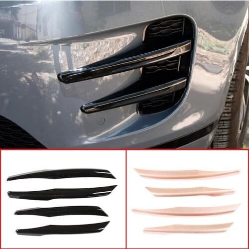 4Pcs Black Car Front Fog Lamp Frame Trim For Land Rover Range Rover Evoque (L551) 2019-2020 Accessories