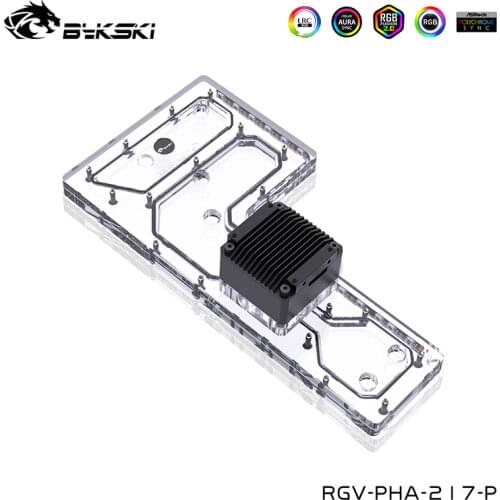 Bykski Distro Plate For Phanteks 217XE Computer Case ,Transparent Waterway Water Tank ,Water Cooling Reservoir, RGV-PHA-217-P