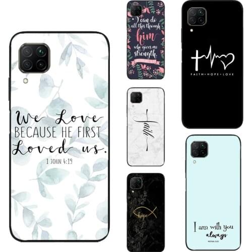 Bible Verse Christian Quote For Huawei P30 Pro P40 P20 Lite P Smart 2019 Nova 5T Honor 10X Lite 10i 9S 8X 9X Case