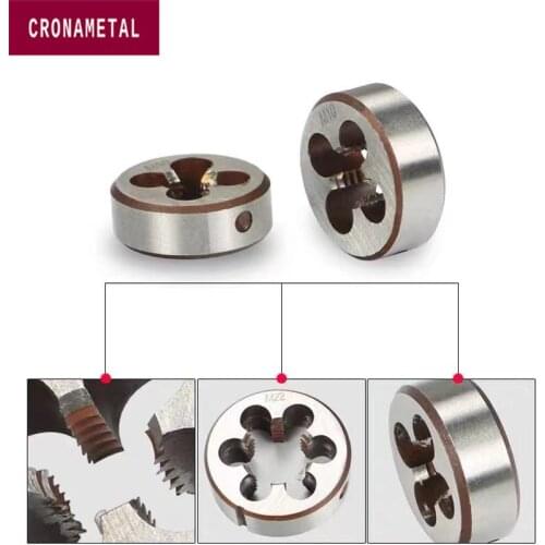 CRONAMETAL HSS Left Hand Round Die Tools M2 M3 M4 M5 M6 M7 M8 M10 M12 M14 M16 M18 M20 Threading Tools Metal Dies