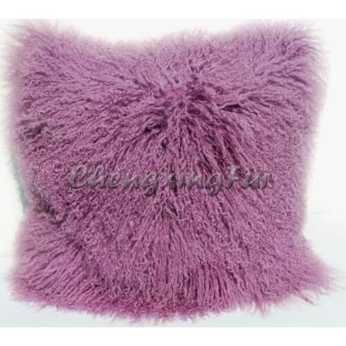CX-D-04H Solid Super Softer Mongolian Lamb Plush Fur Home Decor