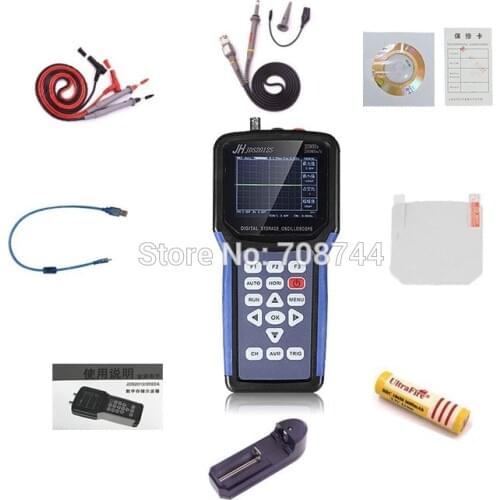 Jinhan JDS2012S Handheld Digital Storage Oscilloscope 1CH 25mhz 200msa/s Scopemeter 4000 Count Digital multimeter 3.2inch TFTLCD