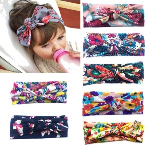 Baby Print Knotted Hairband European And American Bunny Ears Headband Simple Bohemian Fashion Hair Accessories