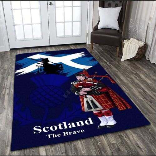 Premium Scotland The Brave 3D Printed Rug Floor Mat Rug Non-slip Mat Dining Room Living Room Soft Bedroom Carpet