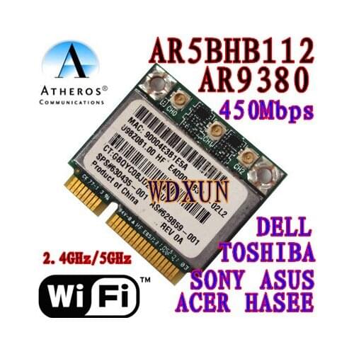 Atheros AR9380 AR5BHB112 Half Size Minipci-express Mini Card 450Mbps SPS:630435-001
