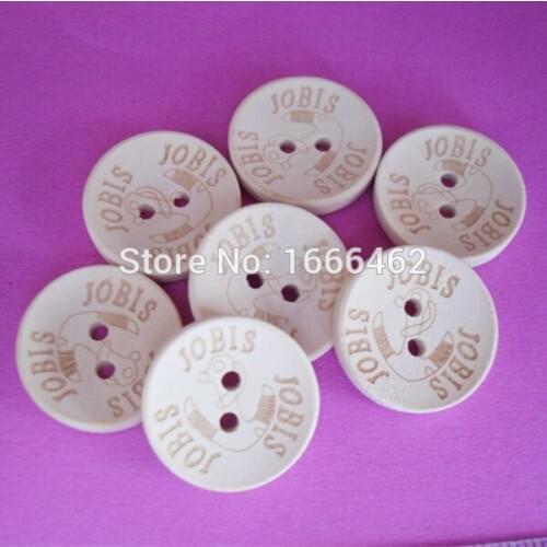 Natural color wooden buttons,50Pcs Round Cartoon buttons,scrapbooking accessories J-15