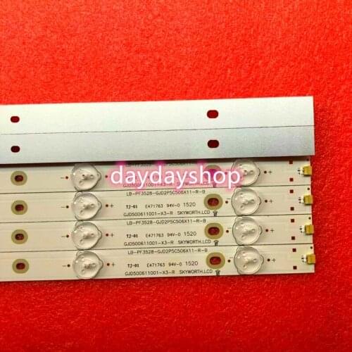New LED Strip For AOC TV LD50V02S T5002S LE50D1452 50PFF3655/T3 GJD500611002-X2-L-R LB-PF3528-GJD2P5C506X11-R-B
