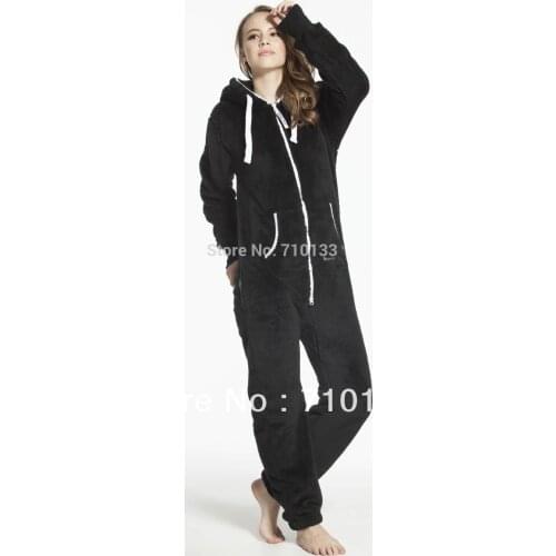 Euro Size Hooded Pajamas Women & Men Autumn & Winter 2014 Adult Warm Cotton Fleece Onesies Pyjama Pijamas Free Shipping