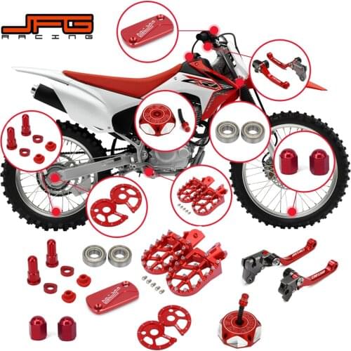 Motorcycle CNC Foot Pegs Brake Clutch Levers Gas Cap Chain Adjust Roller Bearings Reservoir Cover For HONDA CRF230F 2004-2015