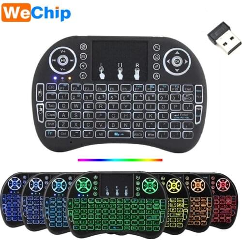 Backlit i8 Russian Or English Version 2.4GHz Wireless Mini Keyboard Air Mouse With Touch pad Work With Android TV BOX Mini PC