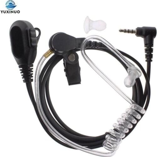 Walkie Talkie Headset PTT Mic Air Acoustic Tube Earpiece 3.5mm 1-Pin Microphone For YAESU VERTEX VX-3R 5R 210 210A VX-8Gr VX2R
