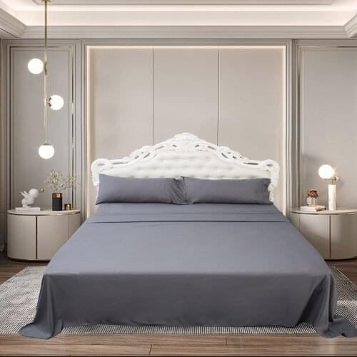 100gsm Premium Luxury Bedding set White US King Queen Size 4Pcs Bigger Bed set Duvet Cover Bedsheet Pillowcases 2021