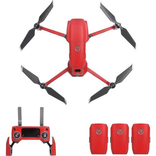Sunnylife PVC Carbon Grain Stickers Skin for DJI MAVIC 2 PRO & ZOOM Drone Decal Battery Remote Arm Wrap