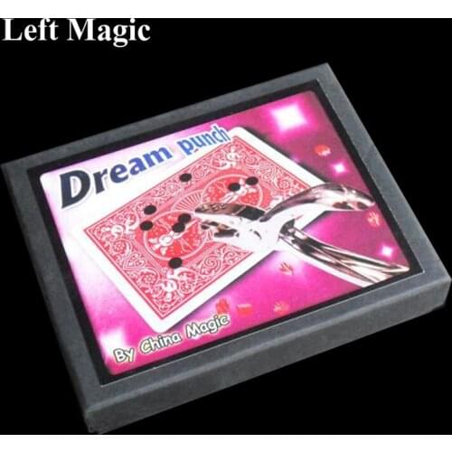 The Super Punch/Dream Punch Magic Tricks Magician Punching Hole in Card Close Up Gimmick Props Adjustable Magie Puncher