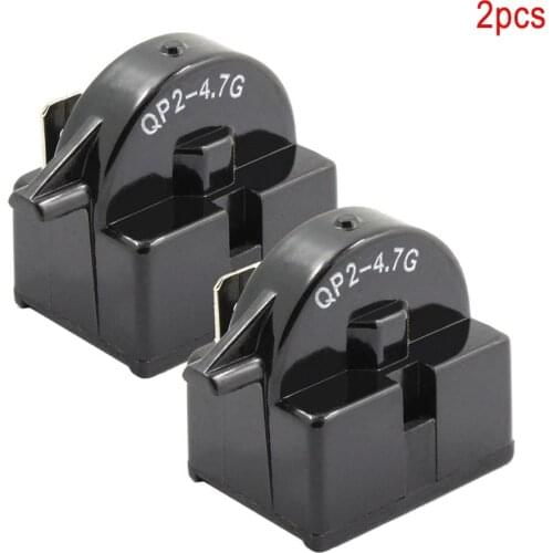 2pcs Accessories Terminal Easy Install Small Home FOR Ohm Compressor QP2-4.7 1pin Single Foot Refrigerator Start Relay