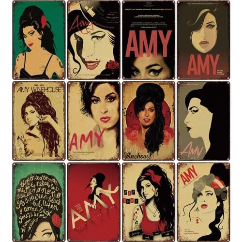 Women Star Actress Figure Poster Vintage Metal Tin Sign Art Crafts Bar Pub Garage Bedroom Wall Plaques Home Decor Iron Painting