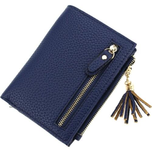 Tassel Wallet Women 2021 Small Pu Leather Lady Purse Simple Casual Wallet Short Brand Designer Girl Purse Coin Pocket